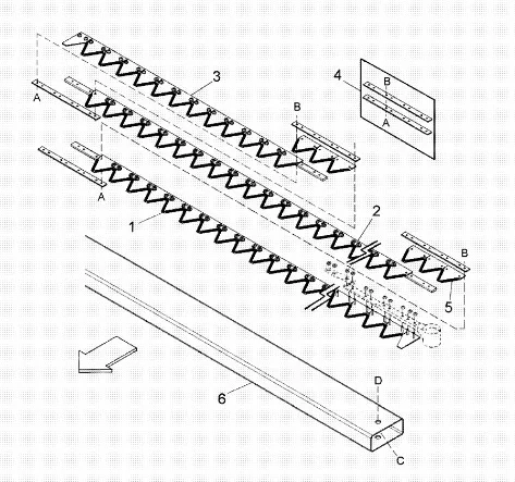 87699654 - Планка с секционными ножами